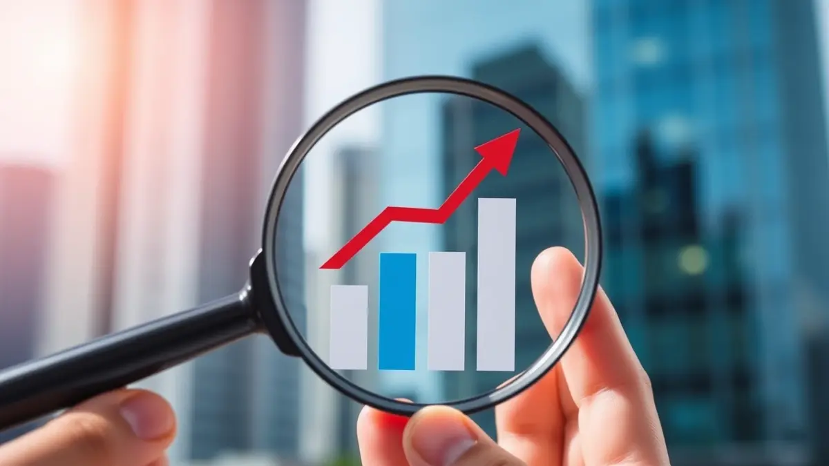 Imaxe xenérica de crecemento económico e análise de emprego.