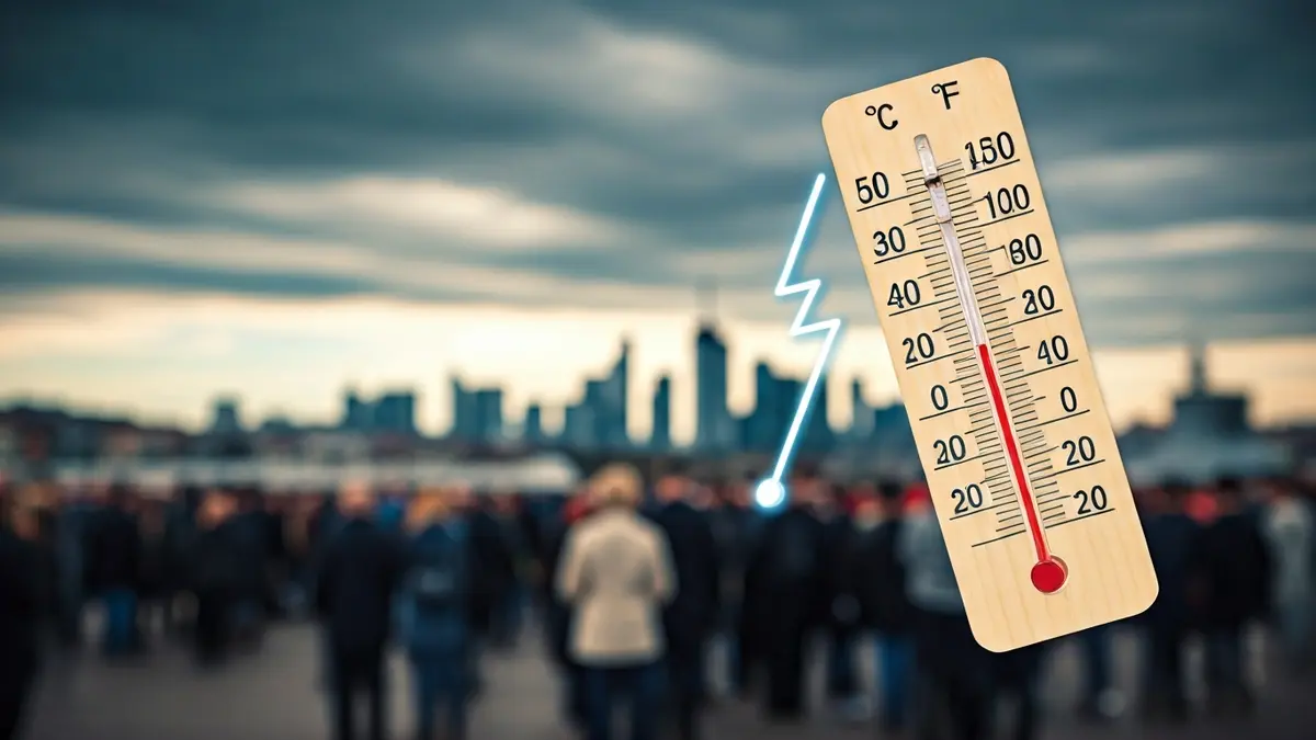 Imagen genérica de un termómetro marcando un descenso brusco de temperatura.