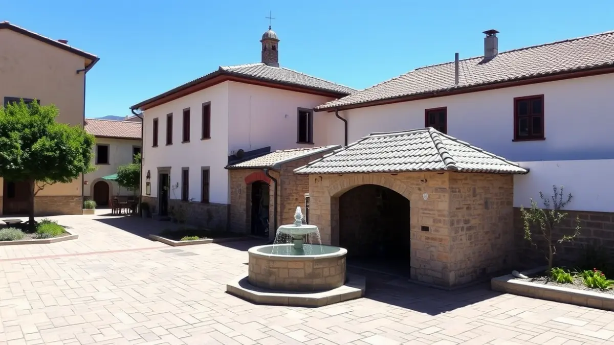 Imagen del renovado entorno de la fuente y el lavadero de Vilaboa.