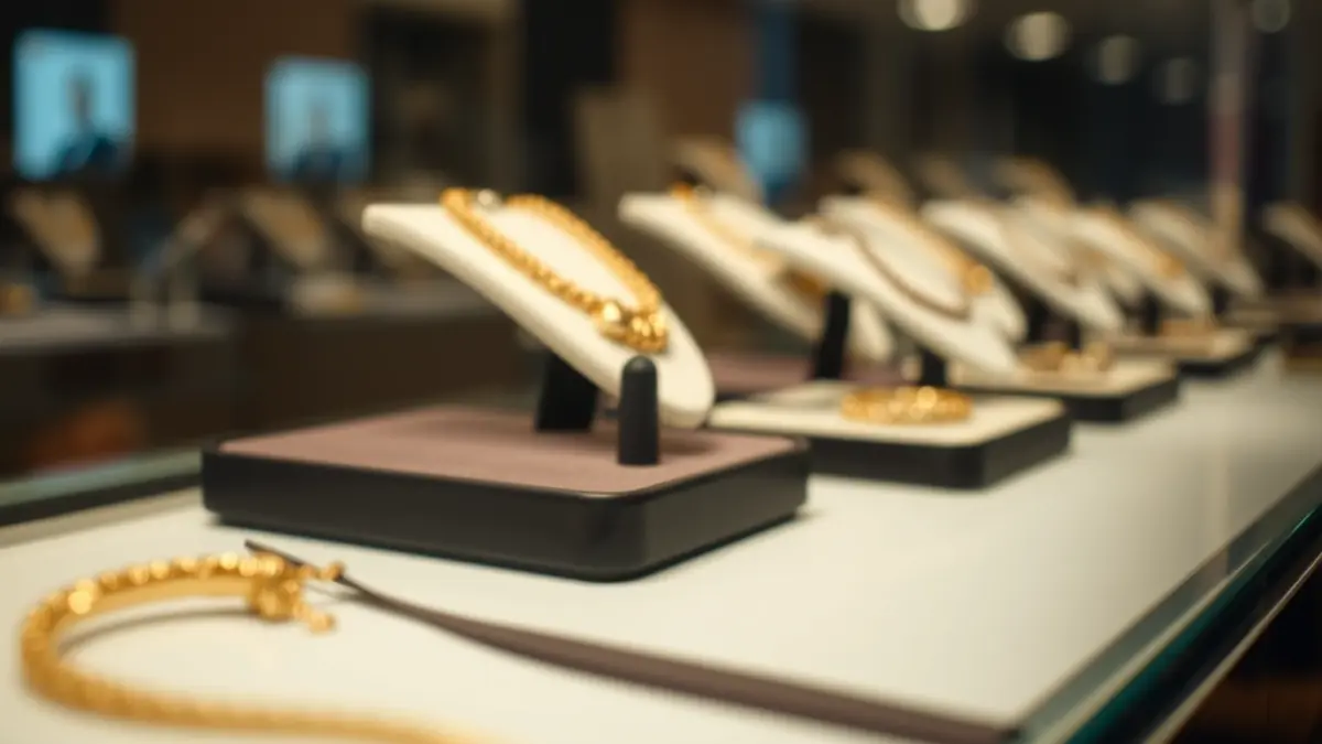 Imagen genérica de una joyería con joyas expuestas.