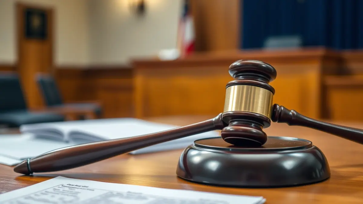 Imagen genérica de un mazo de juez sobre una mesa de madera.