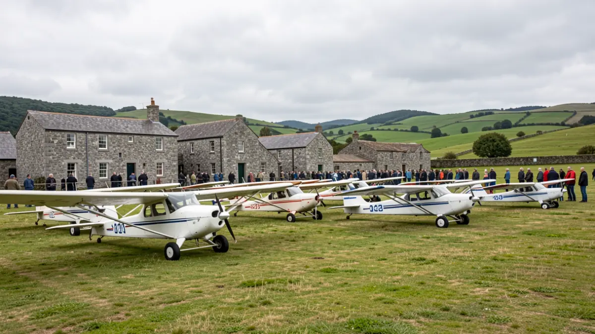 Imagen genérica de avionetas ultraligeras en un aeródromo gallego.