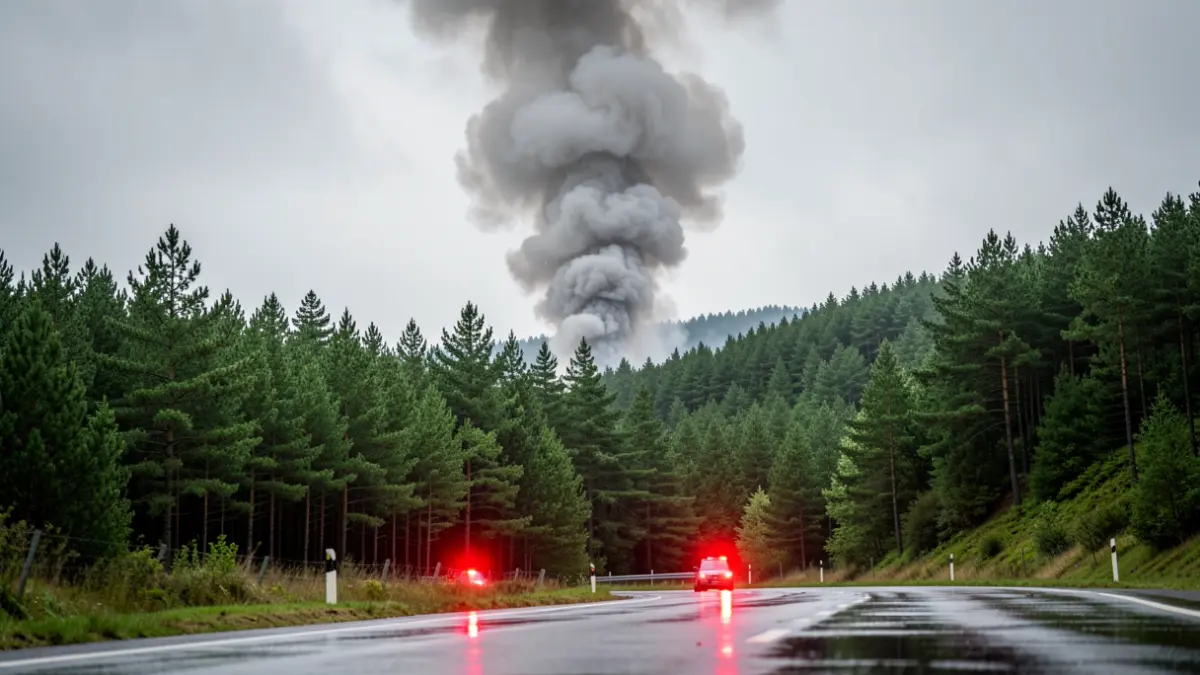 Imagen genérica de humo de un incendio forestal en Galicia.
