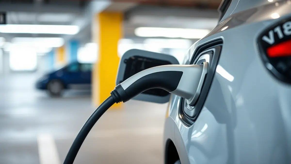 Imaxe xenérica dun punto de recarga para vehículos eléctricos.