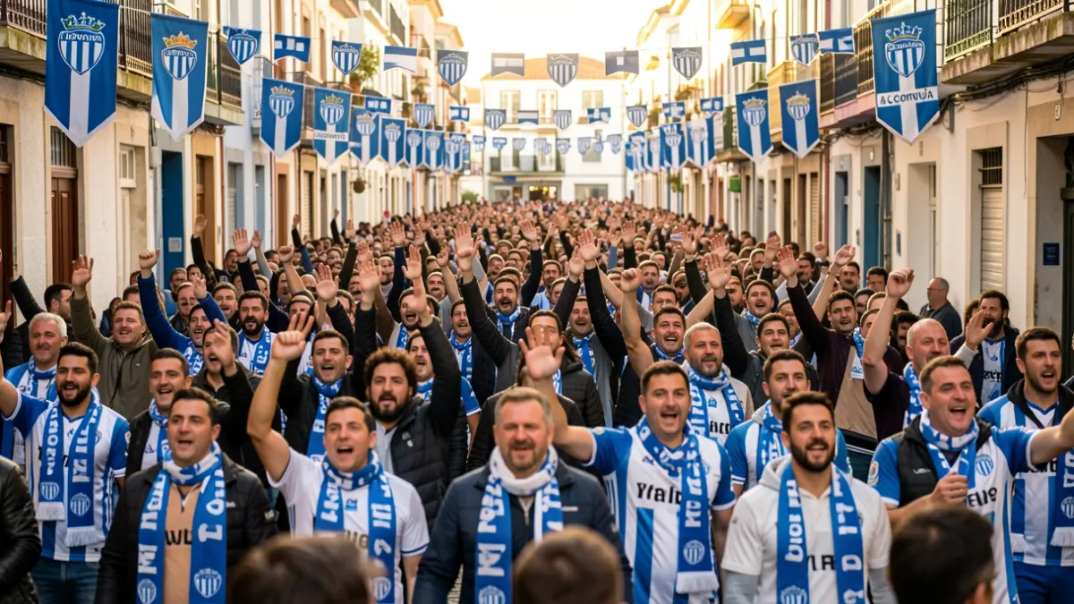 Imagen genérica de aficionados del Deportivo en A Coruña.