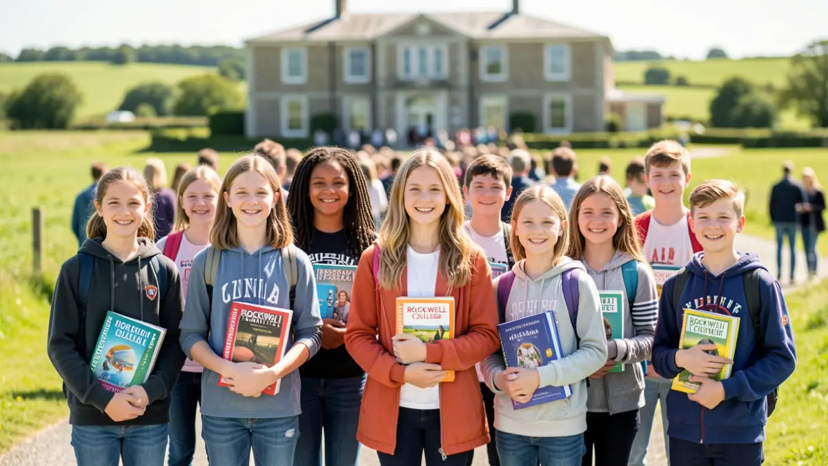 Imaxe xenérica de estudantes nun campus en Irlanda.