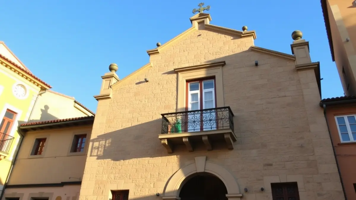 Imagen de la fachada de un edificio institucional en Galicia.