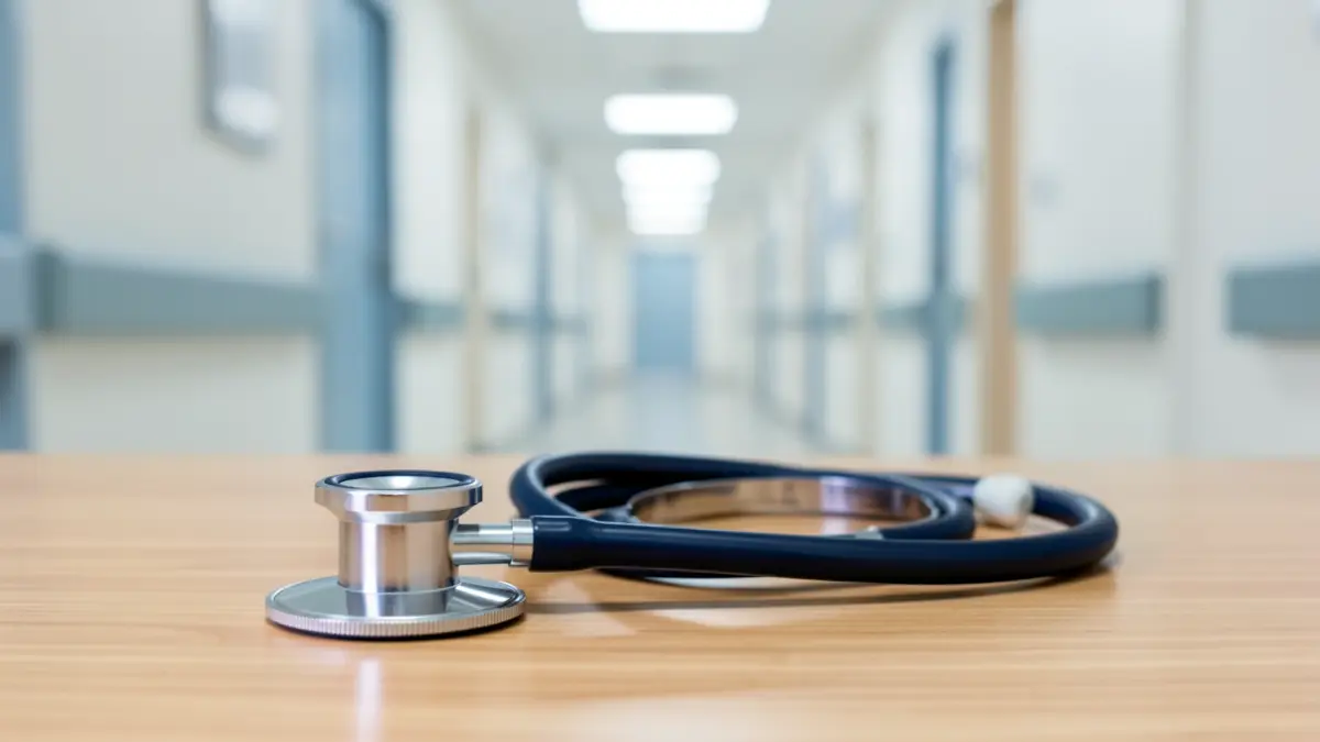 Imaxe xenérica dun estetoscopio nunha consulta médica.