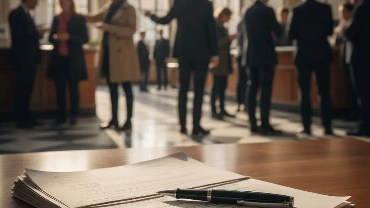 Imaxe xenérica de documentos oficiais e un bolígrafo, simbolizando trámites administrativos.