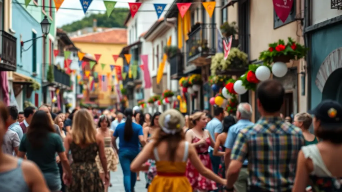 Imagen de una celebración cultural en el barrio de San Pedro en Compostela.