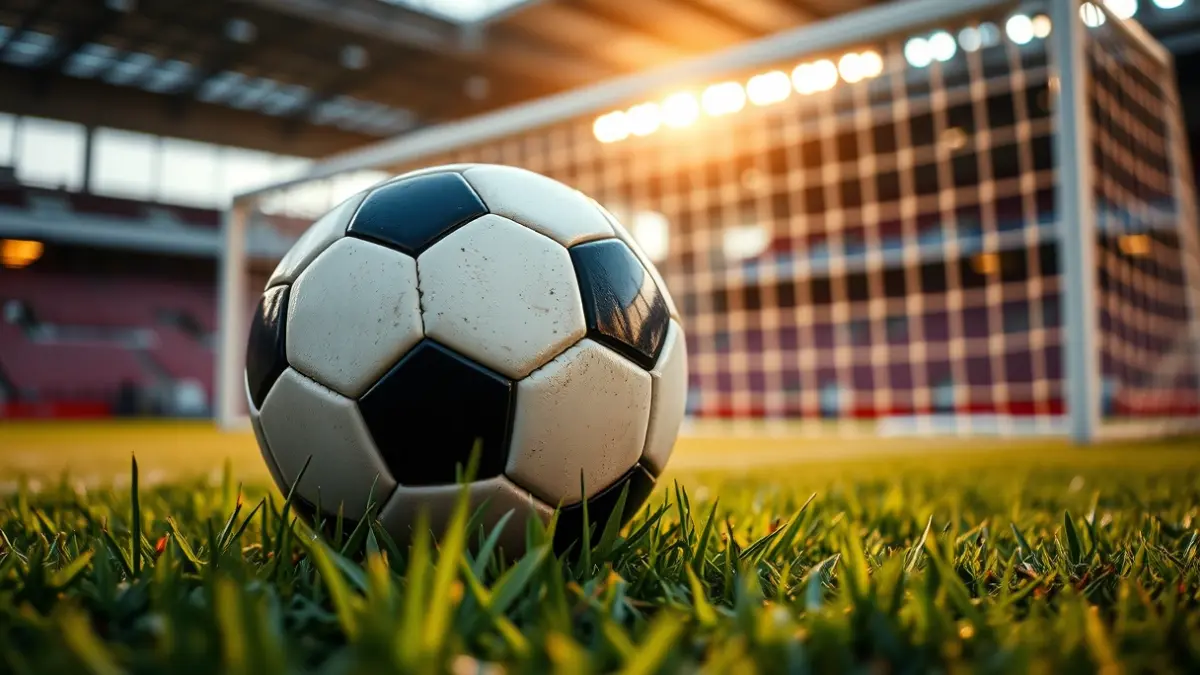 Imagen genérica de un balón de fútbol sobre el césped de un campo.