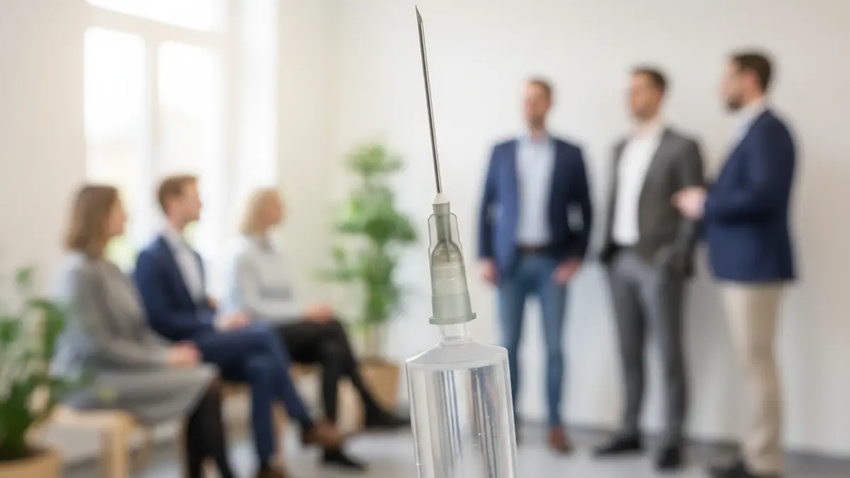 Imagen genérica de una jeringa médica, simbolizando la vacunación.
