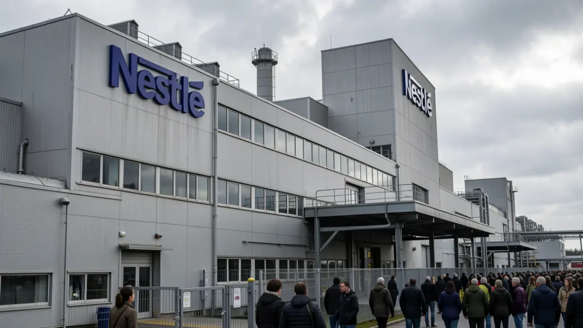 Imaxe dunha fábrica de Nestlé en Galicia.