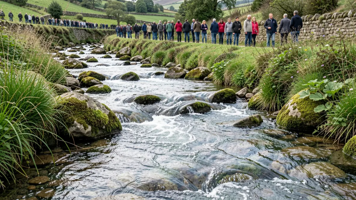 Imagen genérica de un río gallego con vegetación en las orillas.