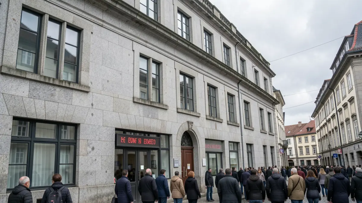 Imaxe xenérica dun edificio de xornal histórico en Galicia.
