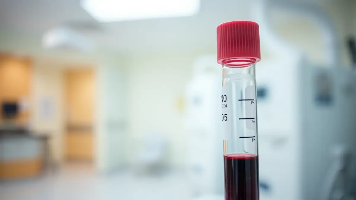 Imagen genérica de una muestra de sangre en un hospital.