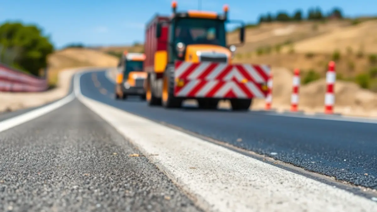 Imagen genérica de una obra de construcción de carreteras.
