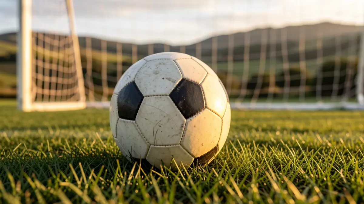 Imagen genérica de un balón de fútbol en un campo.