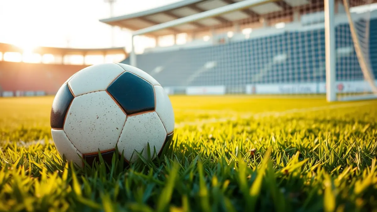 Imagen genérica de un balón de fútbol sobre césped en un campo deportivo.