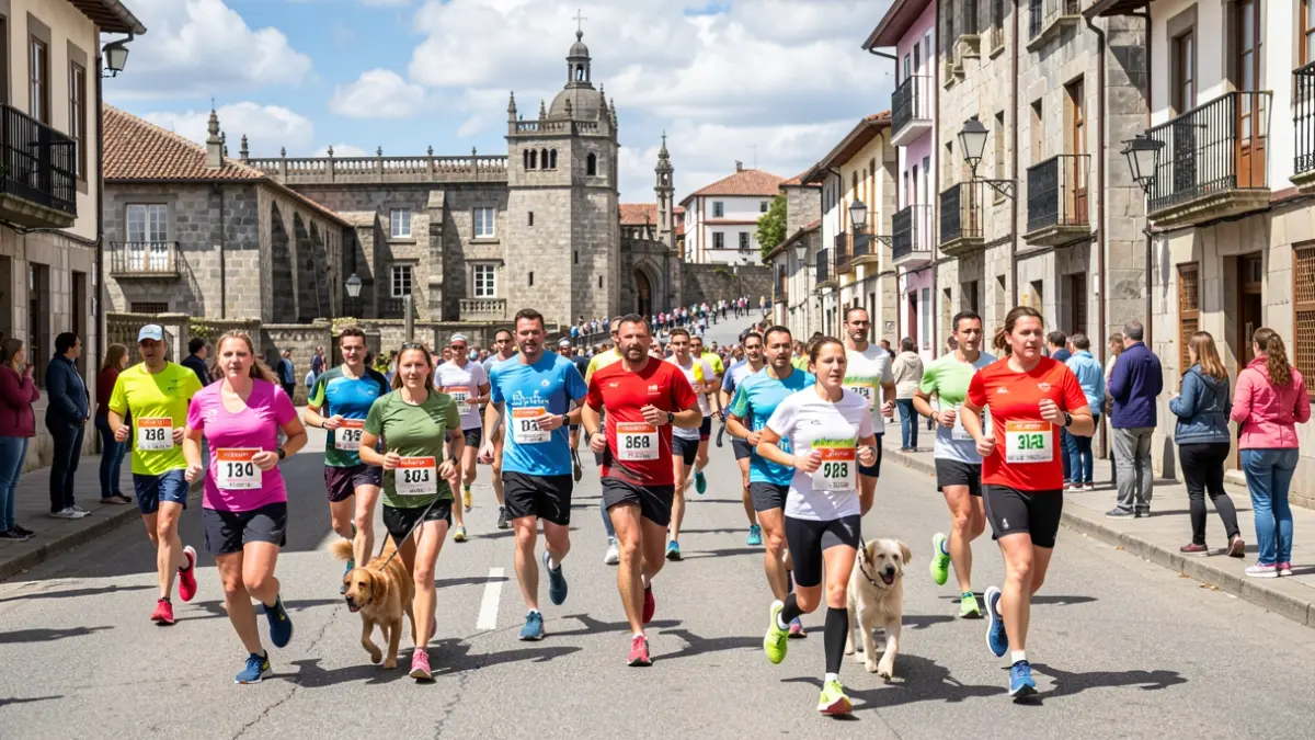 Imagen genérica de corredores de una carrera solidaria en Lugo.