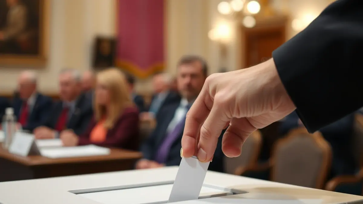 Imagen genérica de una urna de votación en un contexto político.