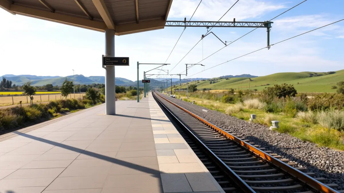 Imaxe xenérica dunha estación de tren de alta velocidade.