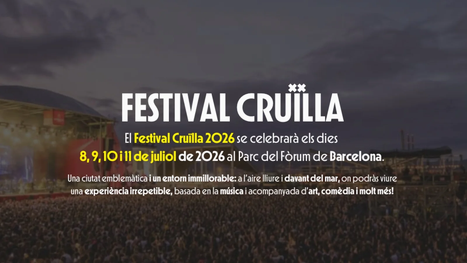 Cruïlla 2026: Halsey, Pixies, David Byrne e Faithless encabezan un cartel de máis de cincuenta nomes no Parc del Fòrum