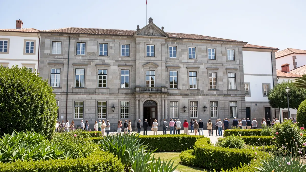 Imagen genérica de un pazo gallego con jardines.