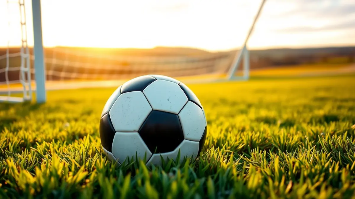 Imagen genérica de un balón de fútbol sobre la hierba de un campo.