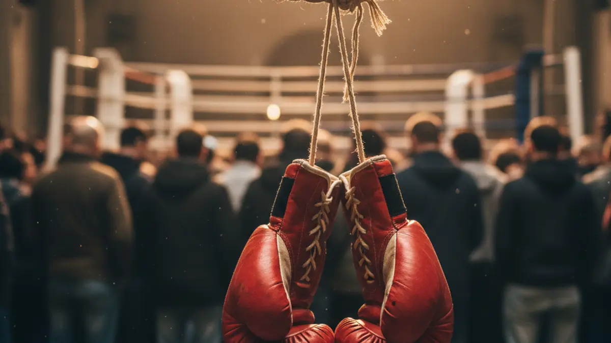 Imaxe xenérica de luvas de boxeo nun ximnasio.