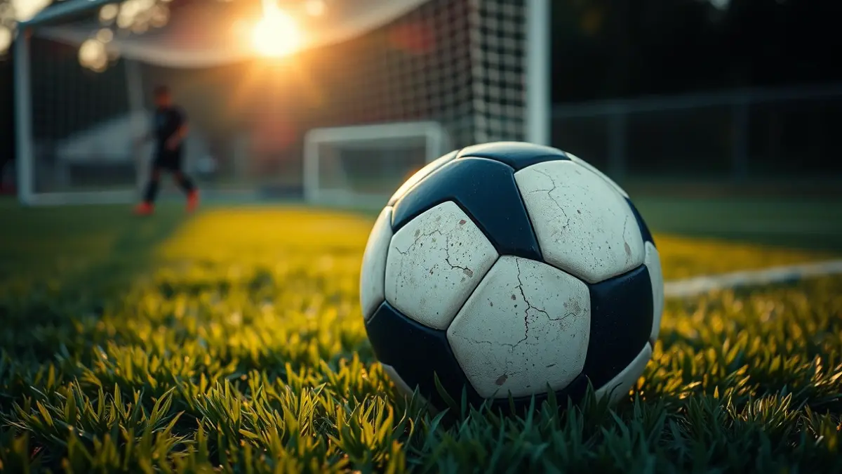 Imaxe xenérica dun balón de fútbol sobre herba.