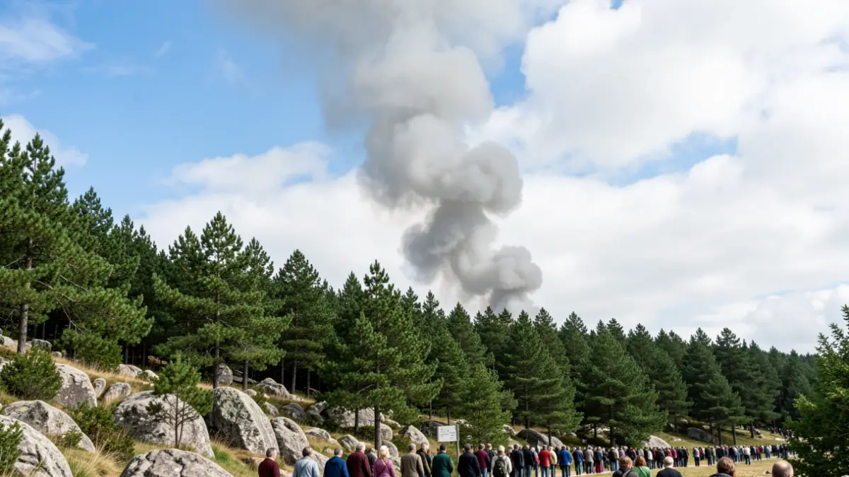 Imagen genérica de humo de un incendio forestal en un monte gallego.