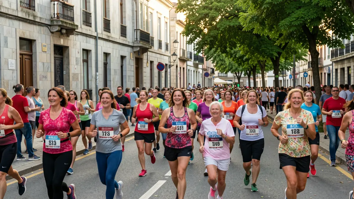 Imagen genérica de mujeres corriendo en una calle de Galicia.