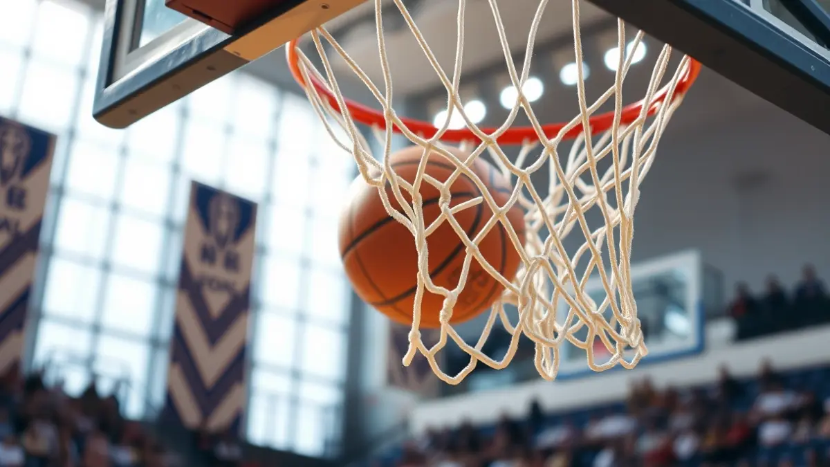 Imagen genérica de una canasta de baloncesto durante un partido.