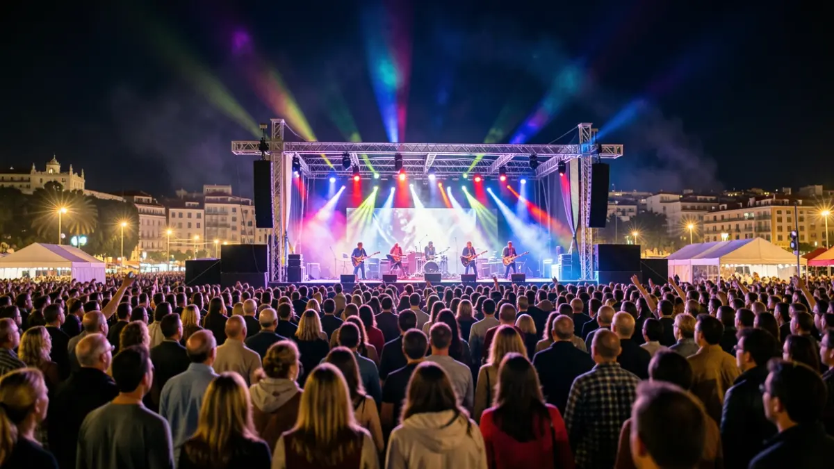 Imaxe xenérica dun festival de música con escenario e público.