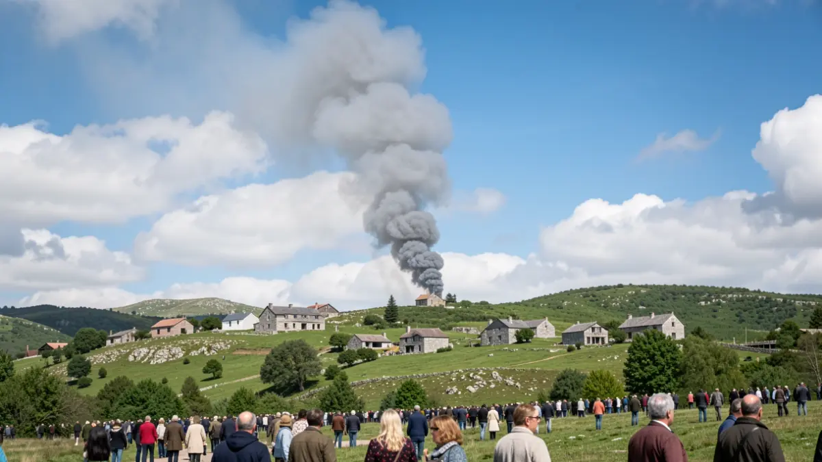 Imagen genérica de humo de un incendio en una ladera gallega.