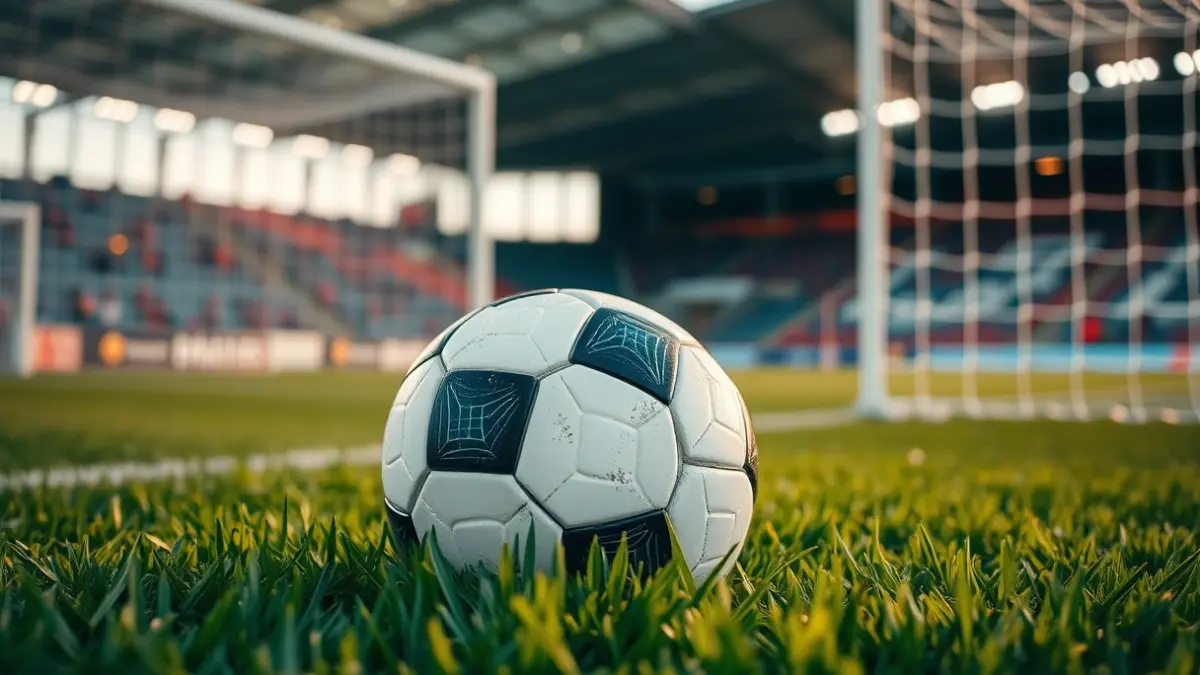 Imagen genérica de un balón de fútbol sobre el césped de un campo.