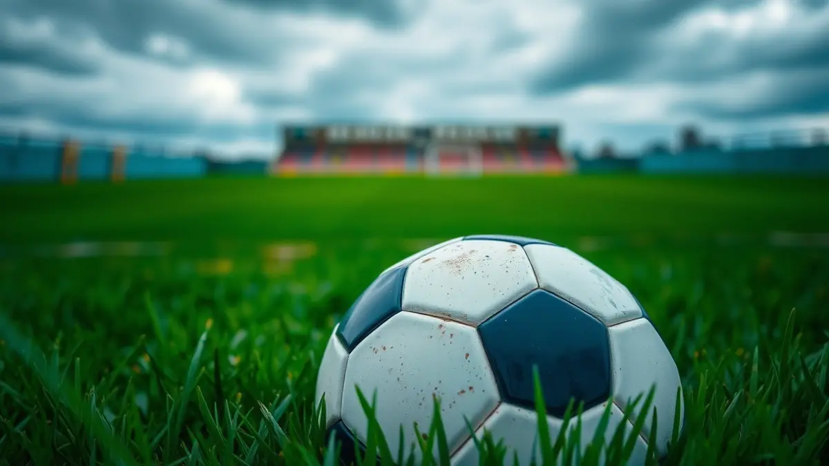 Imagen genérica de un balón de fútbol sobre el césped de un campo.