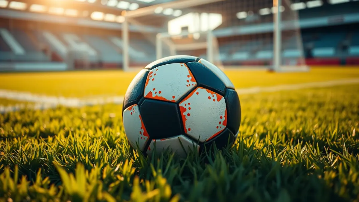 Imagen genérica de un balón de fútbol sobre el césped de un campo.