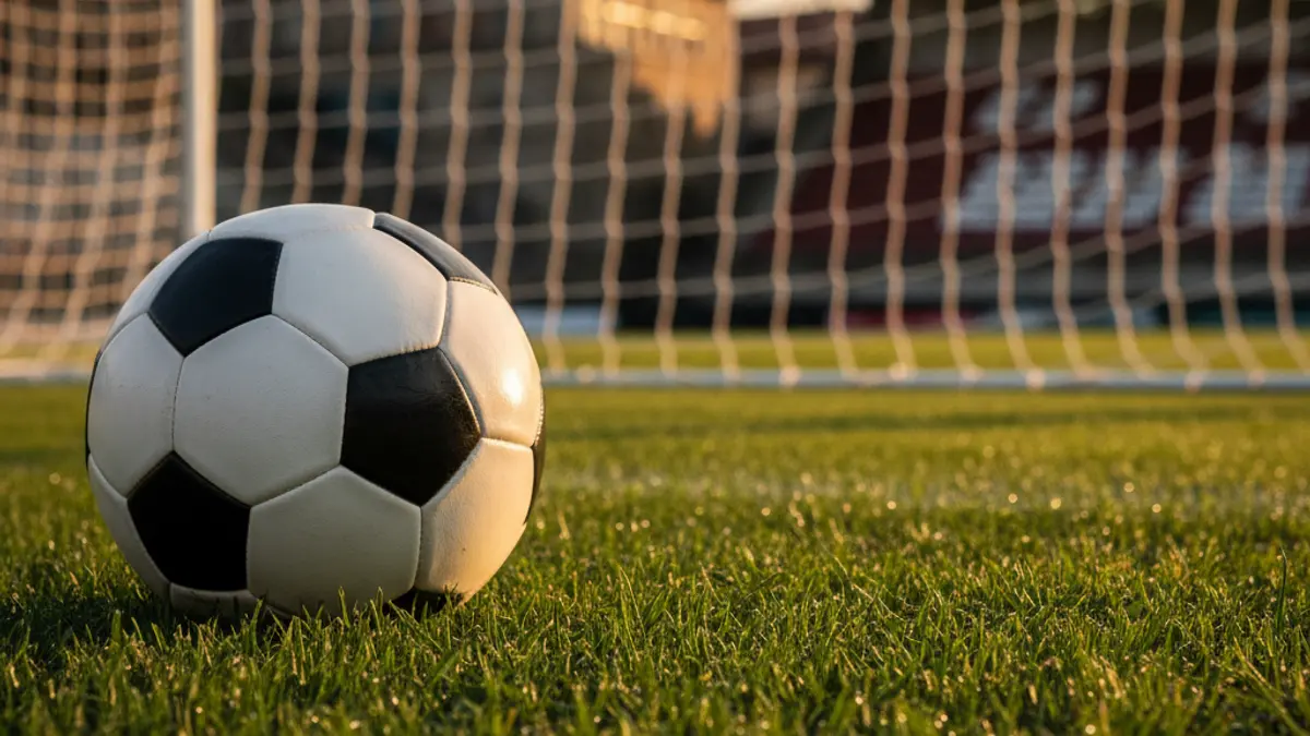 Imagen genérica de un balón de fútbol sobre la hierba de un campo.