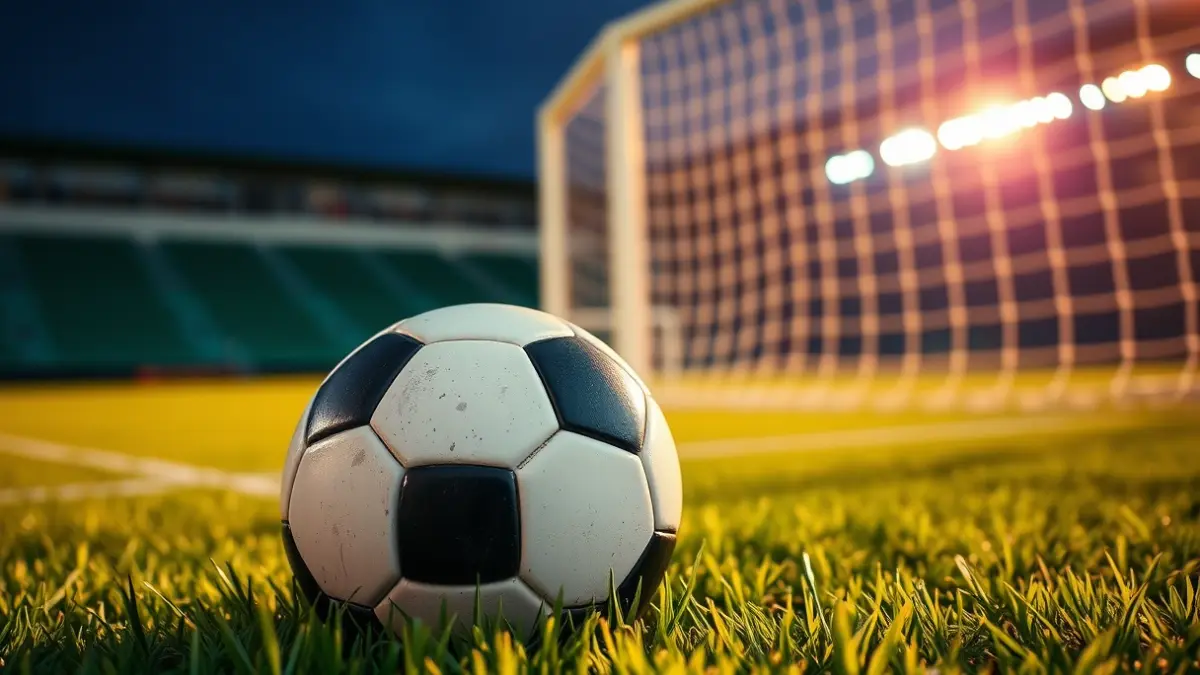 Imaxe xenérica dun balón de fútbol sobre o céspede.