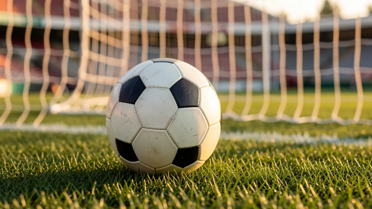 Imagen genérica de un balón de fútbol sobre el césped de un estadio.