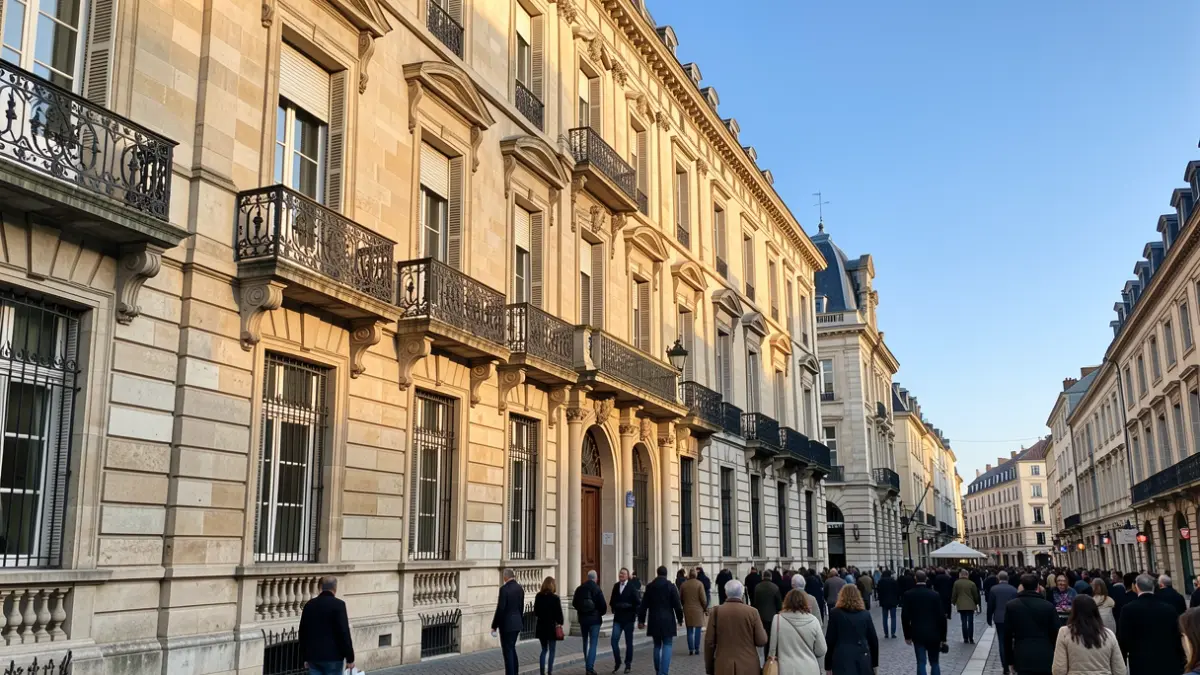 Fachada del edificio del ayuntamiento en A Coruña en una tarde soleada.