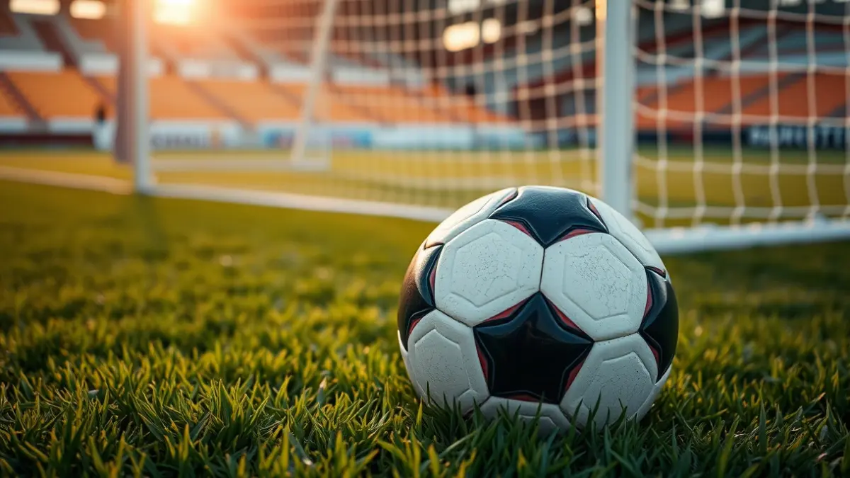 Imagen genérica de un balón de fútbol sobre el césped de un campo.