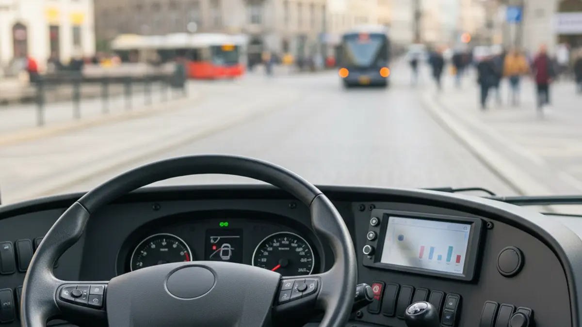Imagen genérica del interior de un autobús urbano.