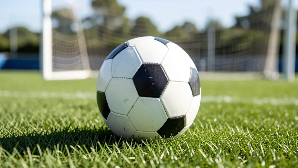 Imaxe xenérica dun campo de fútbol con céspede artificial.
