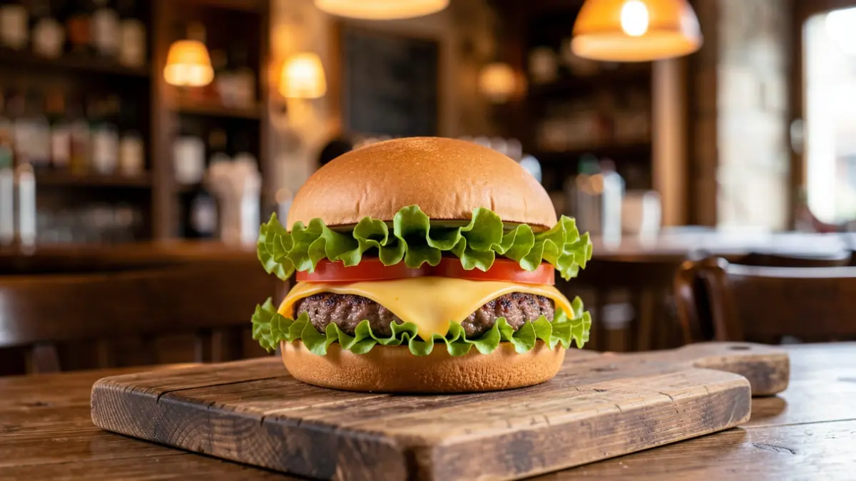Primeira imaxe dunha hamburguesa gourmet nun establecemento de Ourense.