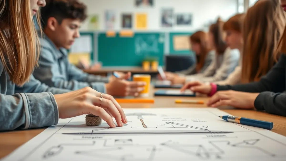 Imagen genérica de un dibujo creativo en una mesa, mostrando un objeto innovador.