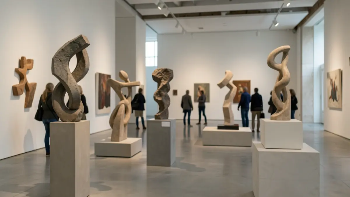 Imaxe xenérica dun museo de arte contemporánea con obras expostas.