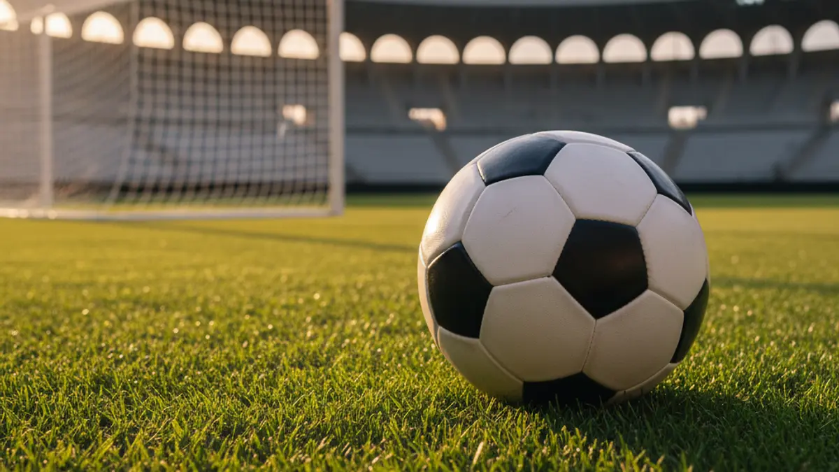 Imagen genérica de un balón de fútbol sobre el césped de un campo.
